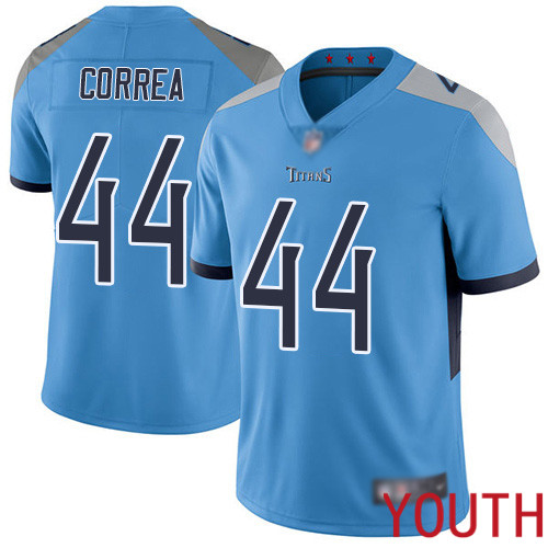 Tennessee Titans Limited Light Blue Youth Kamalei Correa Alternate Jersey NFL Football 44 Vapor Untouchable